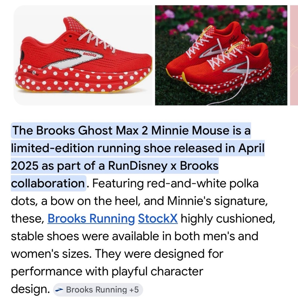 Brooks Red and White Polka Dot Women's Running Sneakers